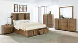 Terrace Fluted Storage Bed & Bedroom Sets - 5pcs- Queen Bed + Dresser + Mirror + Nightstand + Chest