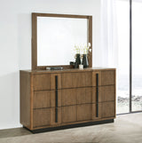 Terrace Fluted Storage Bed & Bedroom Sets - Wall Panel Nightstand Option in Ash Brown, Queen to California King - lifestyle