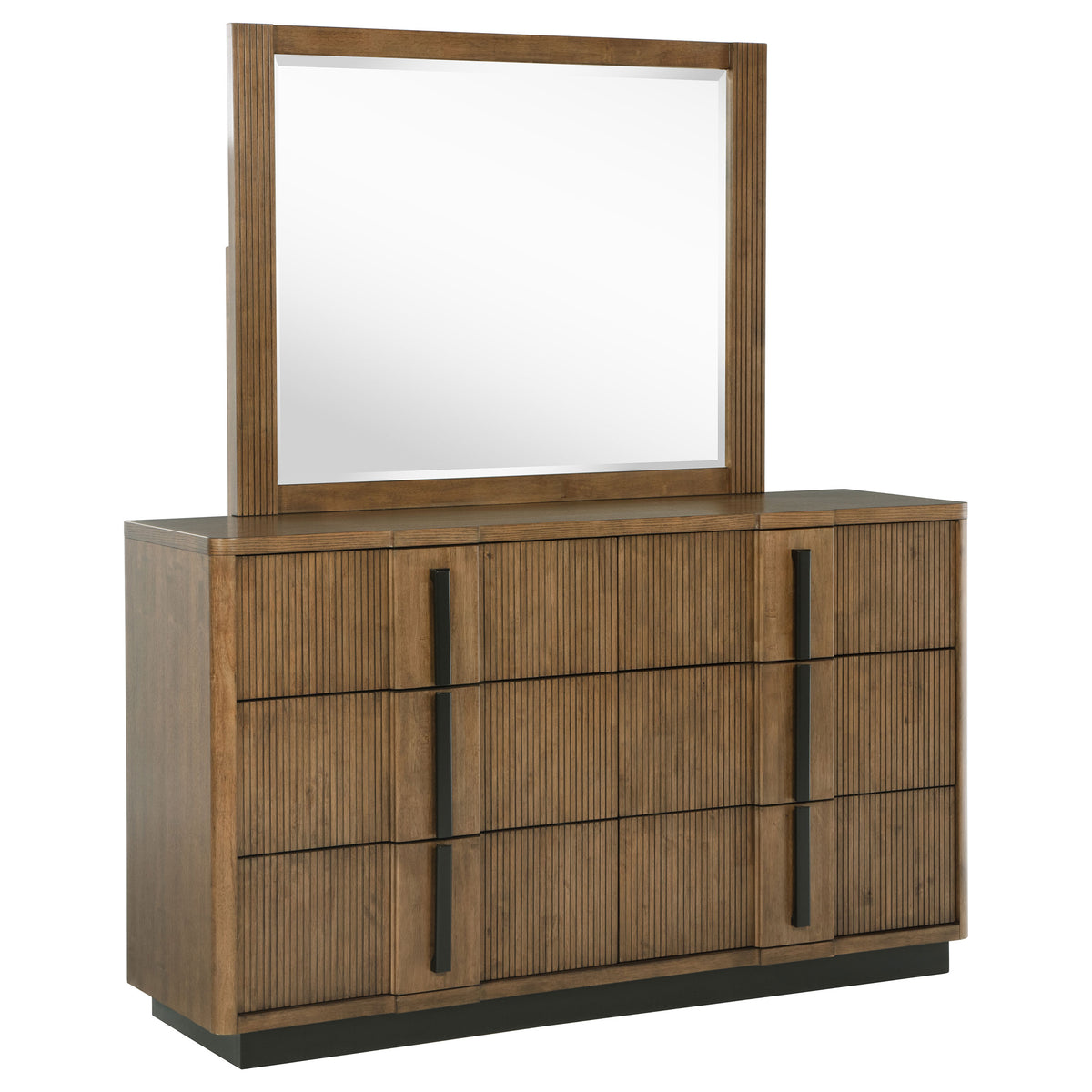 Terrace Fluted Storage Bed & Bedroom Sets - Dresser + Mirror