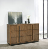Terrace Fluted Storage Bed & Bedroom Sets - Wall Panel Nightstand Option in Ash Brown, Queen to California King - lifestyle