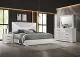 Ives LED Panel Bed & Bedroom Sets - 4pcs- Queen Bed + Nightstand + Dresser + Mirror
