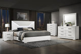 Ives LED Panel Bed & Bedroom Sets - 5pcs- Queen Bed + Nightstand + Dresser + Mirror + Chest