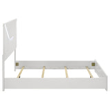Ives LED Panel Bed & Bedroom Sets - Diamond Tile Emboss in White High Gloss, Modern Italian Style – view 15
