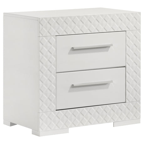 Ives LED Panel Bed & Bedroom Sets - 2-Drawer Nightstand