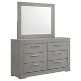 Ives LED Panel Bed & Bedroom Sets - Dresser + Mirror