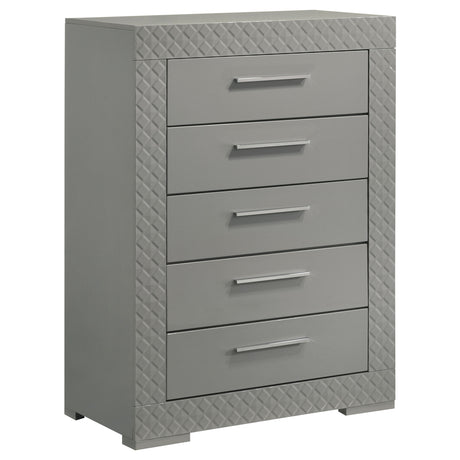 Ives LED Panel Bed & Bedroom Sets - 5-Drawer Chest