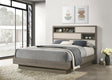 Fenwick Bookcase Bed & Bedroom Sets - Two-Tone Grey Oak with Hidden Storage, Queen to California King – view 1