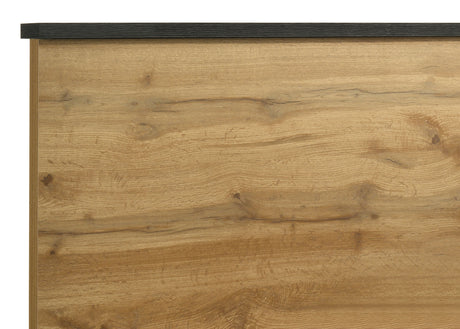 Kaywood Mid-Century Panel Bed & Bedroom Sets - Weathered Brown & Natural Pine with Black Pulls, Twin to Eastern King – view 20