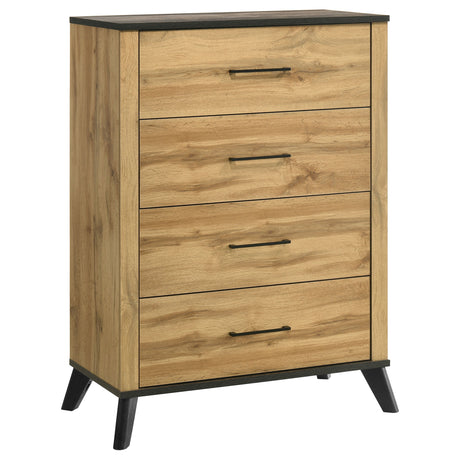 Kaywood Mid-Century Panel Bed & Bedroom Sets - 4-Drawer Chest