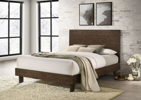 Glenwood Platform Panel Bed & Bedroom Sets - Clean-Lined Modern Design in Warm Brown, Queen or Eastern King – view 1