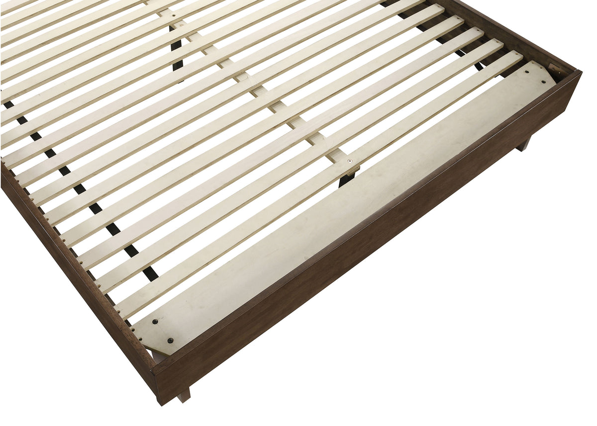 Glenwood Platform Panel Bed & Bedroom Sets - Clean-Lined Modern Design in Warm Brown, Queen or Eastern King