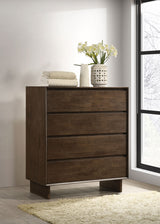 Glenwood Platform Panel Bed & Bedroom Sets - Clean-Lined Modern Design in Warm Brown, Queen or Eastern King - lifestyle