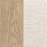 Kailani Upholstered Wingback Platform Bed & Bedroom Sets - Coastal Beige Oak with Cane Accents