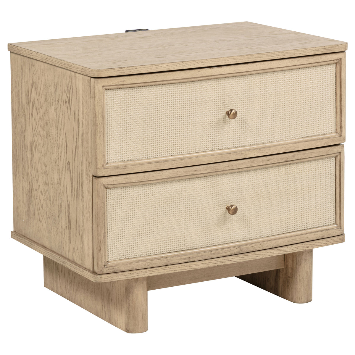 Kailani Upholstered Wingback Platform Bed & Bedroom Sets - 2-Drawer USB Nightstand