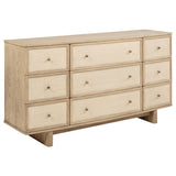 Kailani Upholstered Wingback Platform Bed & Bedroom Sets - 9-Drawer Dresser