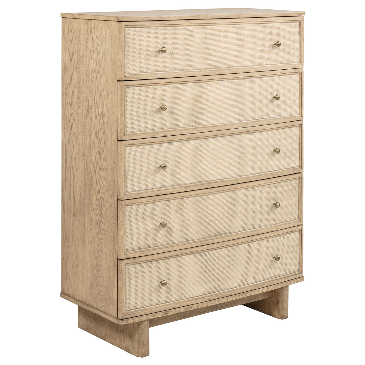 Kailani Upholstered Wingback Platform Bed & Bedroom Sets - 5-Drawer Chest