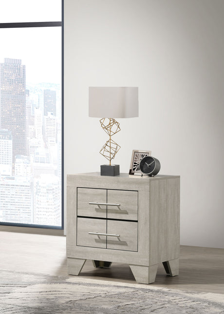 Trenton Floating Panel Bed & Bedroom Sets - Boucle Upholstered Headboard in Rustic Cream, Twin to Eastern King - lifestyle