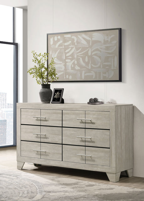 Trenton Floating Panel Bed & Bedroom Sets - Boucle Upholstered Headboard in Rustic Cream, Twin to Eastern King - lifestyle