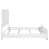 Gracemont Upholstered Panel Bed & Bedroom Collection - Light Grey Fabric, White Finish with Brushed Nickel – view 17