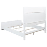 Gracemont Upholstered Panel Bed & Bedroom Collection - Light Grey Fabric, White Finish with Brushed Nickel – view 18