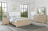 Ladera Panel Bed & Bedroom Sets - 4pcs- Eastern King Bed + Nightstand + Dresser + Mirror