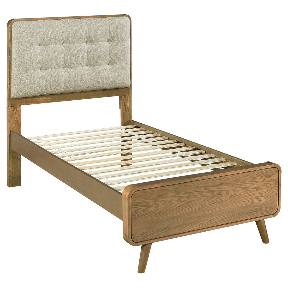 Robyn Mid-Century Platform Bed & Bedroom Sets - Twin Platform Bed Only