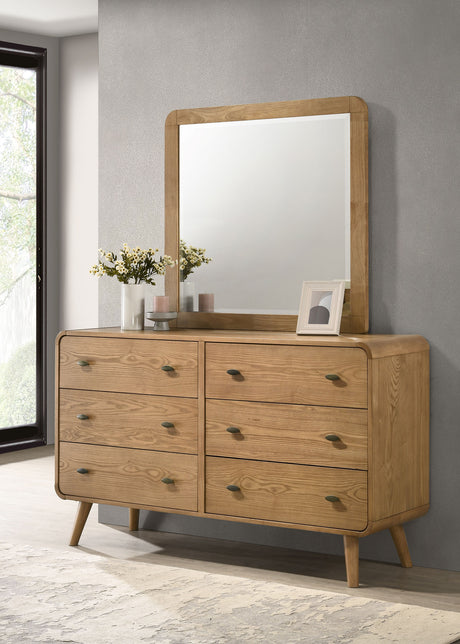 Robyn Mid-Century Platform Bed & Bedroom Sets - Tufted Beige Headboard in Light Ash, Twin to California King - lifestyle