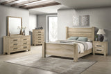 Oakglen Planked Panel Bed & Bedroom Sets - 5pcs- Eastern King Bed + Nightstand + Dresser + Mirror + Chest