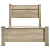 Oakglen Planked Panel Bed & Bedroom Sets - Rustic Weathered Oak with Dark Bronze Handles, Queen to California King