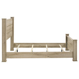 Oakglen Planked Panel Bed & Bedroom Sets - Rustic Weathered Oak with Dark Bronze Handles, Queen to California King