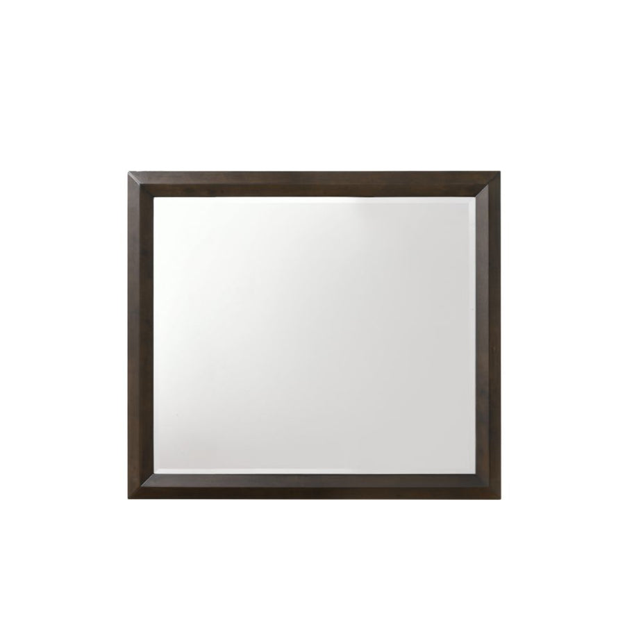 Merveille Rectangular Beveled Mirror - Clean Transitional Frame in Espresso