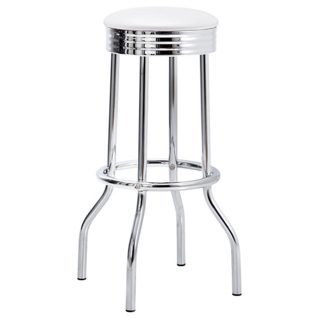 Retro 1950s Pub Height Bar Table & Swivel Bar Stools - Chrome Diner Style in White, Black or Red – view 19