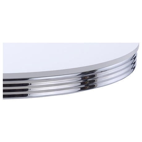 Retro 42" Round Diner Dining Table & 5-Piece Sets - White & Chrome with Black or Red Chairs – view 5