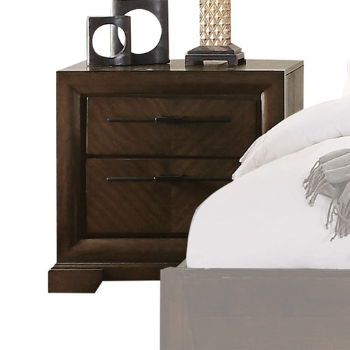 Selma 2-Drawer Nightstand - Felt-Lined Dovetail Drawer in Tobacco