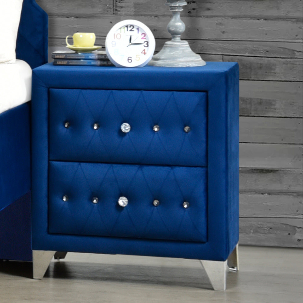 Dante Channel-Tufted Velvet Bedroom Collection