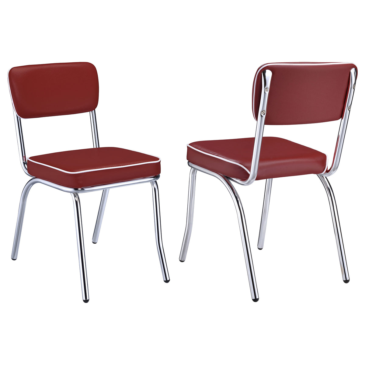 Retro Diner Style Dining Side Chairs (Set of 2) - Set of 2 Side Chairs