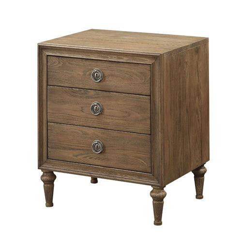 Inverness Reclaimed Oak Nightstand & Chest - Dovetail Drawers & Turned Legs
