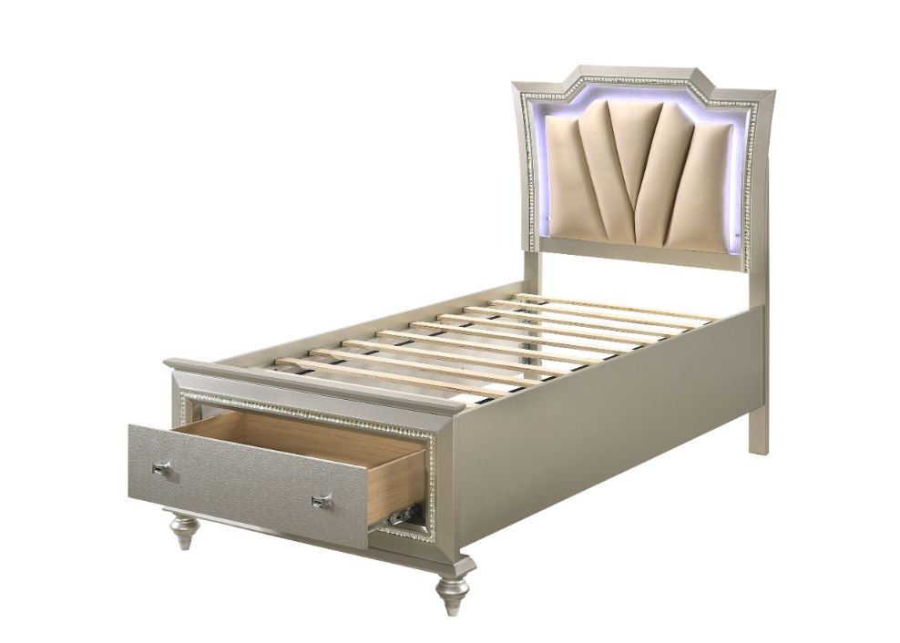 Kaitlyn Glam LED Youth Bed