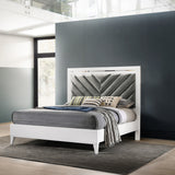Chelsie Channel-Tufted Upholstered Queen Bed & Nightstand