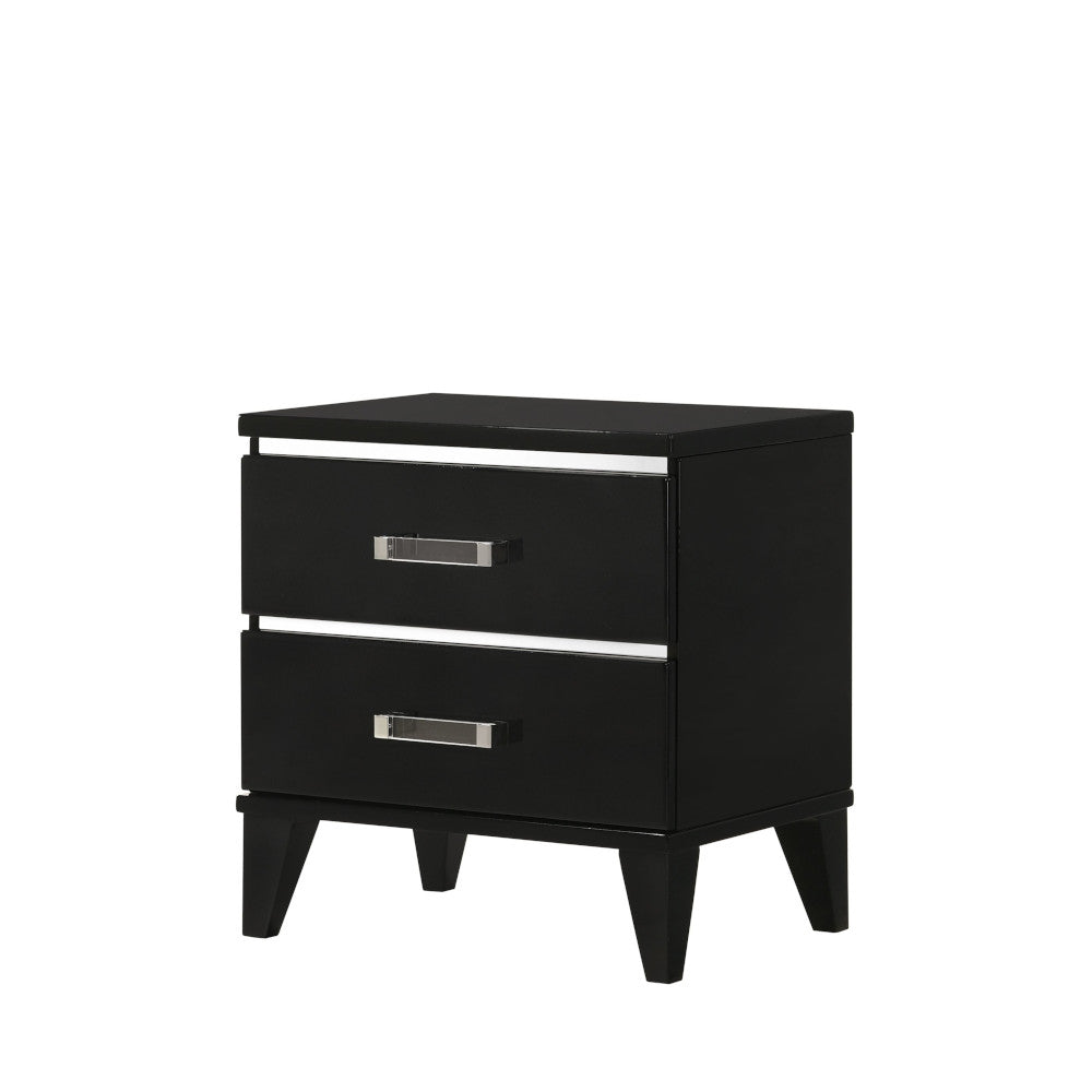 Chelsie Channel-Tufted Upholstered Queen Bed & Nightstand