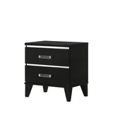 Chelsie Channel-Tufted Upholstered Queen Bed & Nightstand