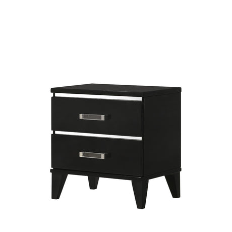 Chelsie Channel-Tufted Upholstered Queen Bed & Nightstand