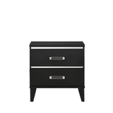 Chelsie Channel-Tufted Upholstered Queen Bed & Nightstand