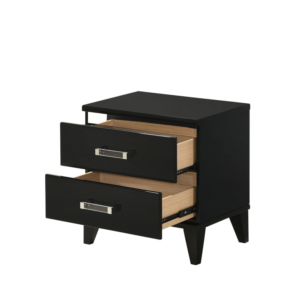 Chelsie Channel-Tufted Upholstered Queen Bed & Nightstand