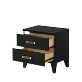 Chelsie Channel-Tufted Upholstered Queen Bed & Nightstand
