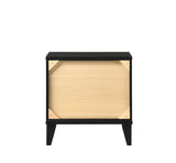 Chelsie Channel-Tufted Upholstered Queen Bed & Nightstand