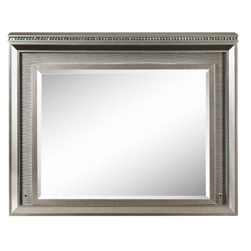 Sadie LED Mirror - Beveled Glass & Sparkling Trim in Dark Champagne