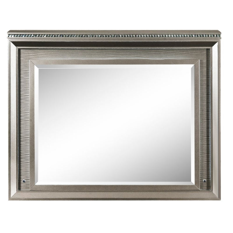 Sadie LED Mirror - Beveled Glass & Sparkling Trim in Dark Champagne