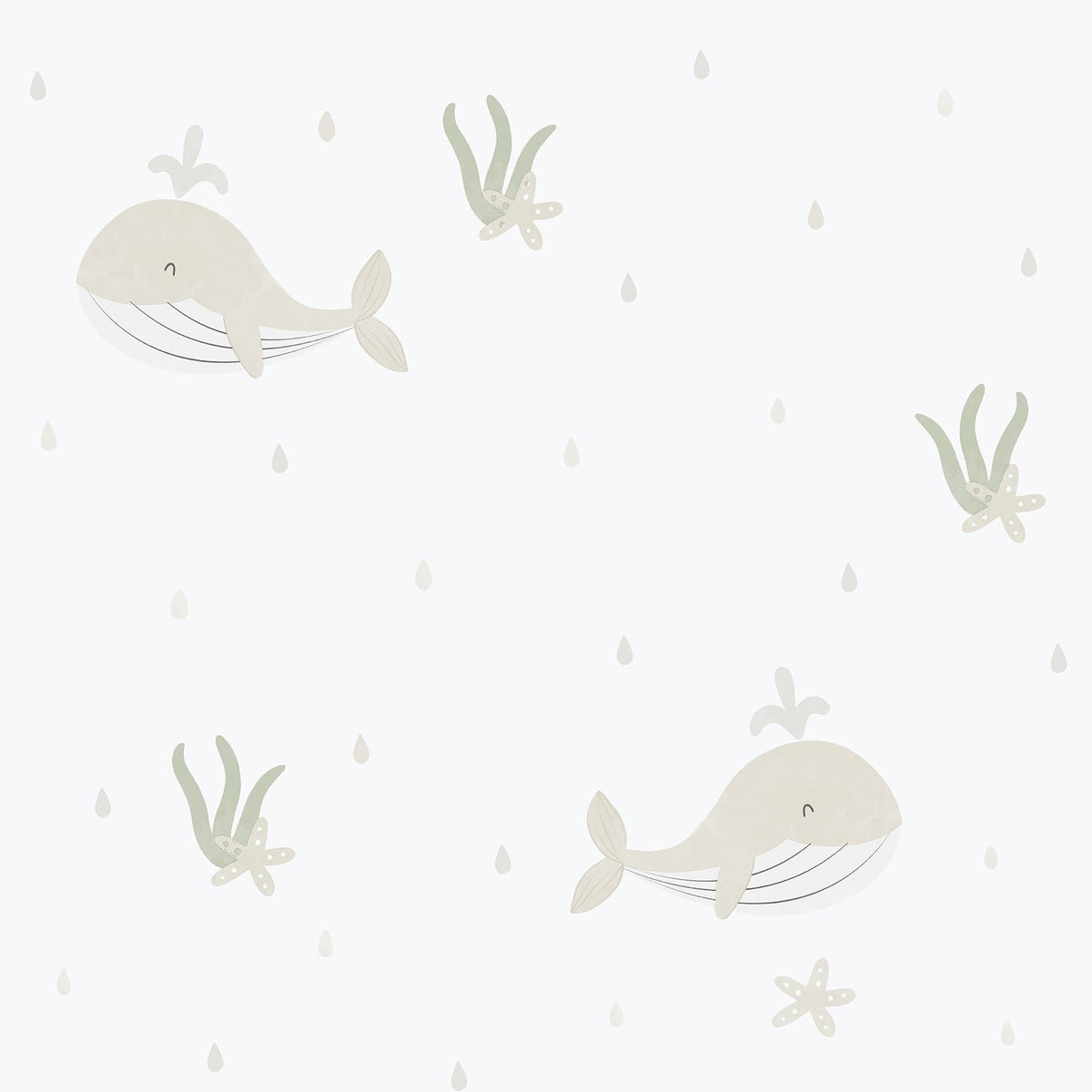 Galerie Bambino Little Whales Wallpaper