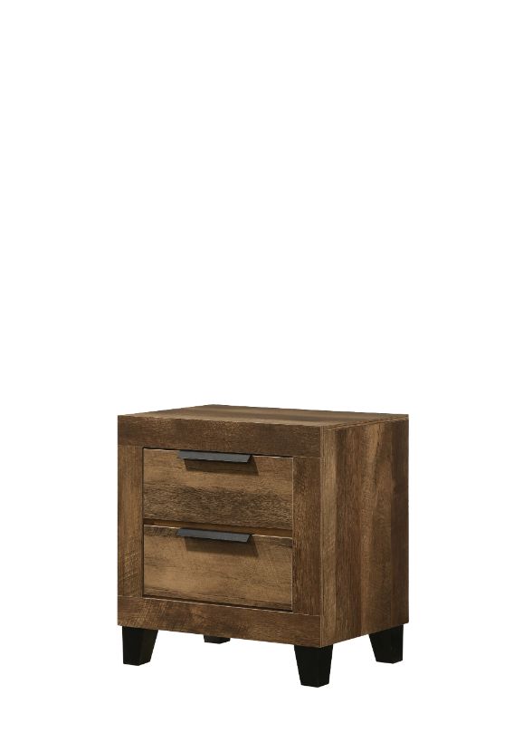 Morales 2-Drawer Nightstand - Dovetail Drawers in Rustic Oak
